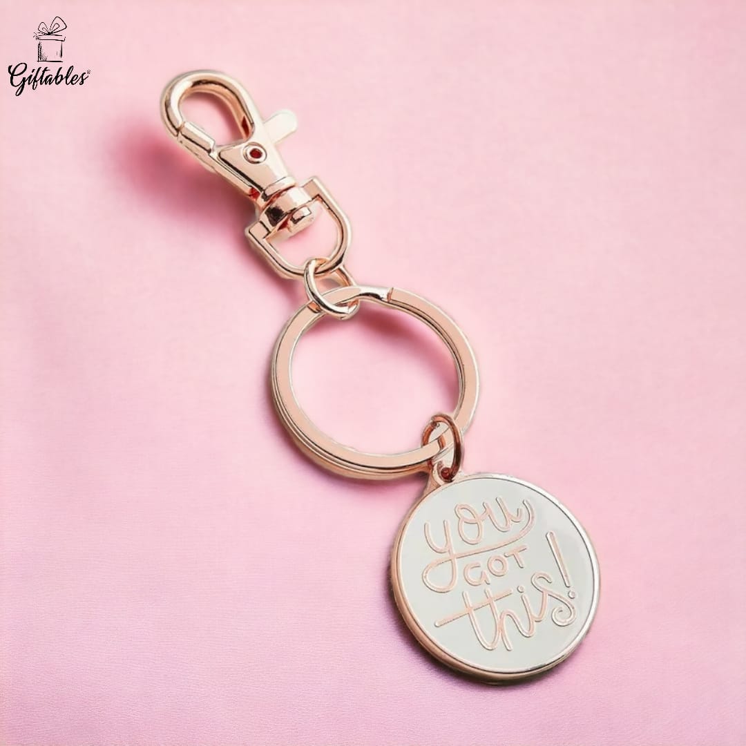 You Got This Bella Round Keychain