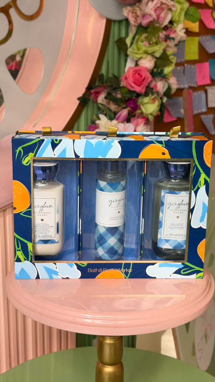 Bath & Body Works Gingham Gift Box Set