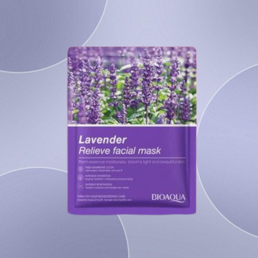 bio aqua lavender facial sheet mask