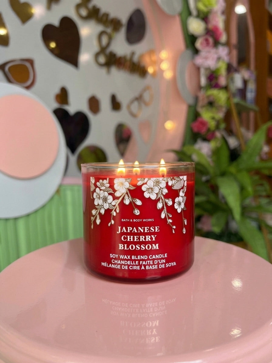 Bath and body works Japanese Cherry Blossom 3-Wick