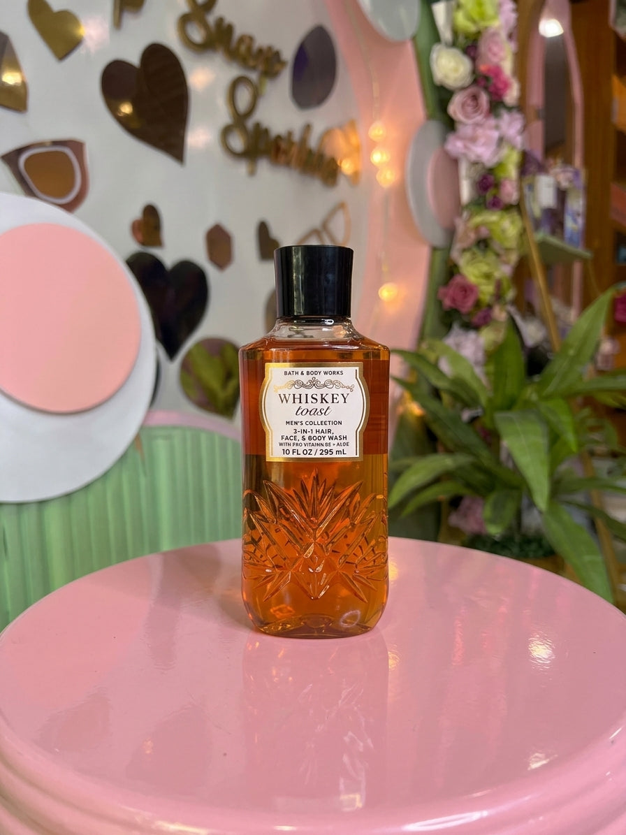 Bath & Body Works Men's Collection Whiskey Toast 3-in-1 Hair, Face & Body Wash (295 ml).
