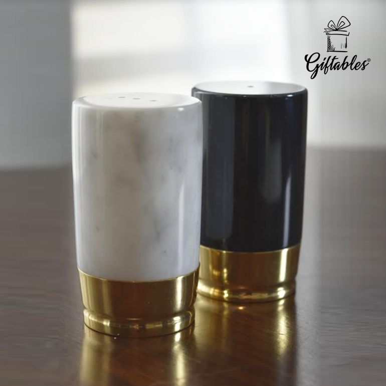 Knightsbridge Marble Salt & Pepper Set